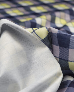 Morgan Jersey Wzór 1 Kolorowa Krata - detal