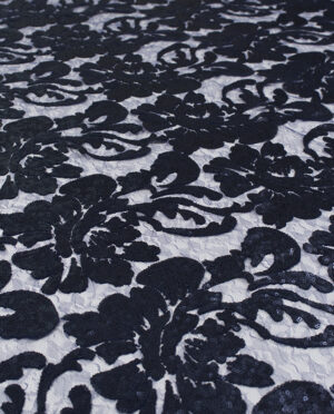 Gipiura Wzór 13 Cekiny Granatowy - detal