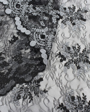 Gipiura Wzór 1 Dwukolorowy: Popiel - Czarny - detal2