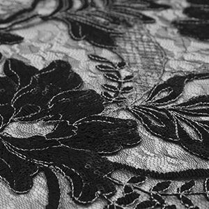 Gipiura Wzór 12 Cekiny Czarny - detal