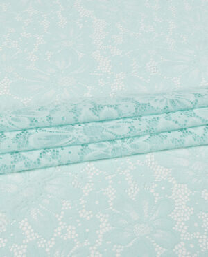 Koronka Elastyczna Gruba na tiulu Wzór 6 Pistacjowy