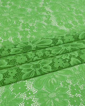 Koronka Elastyczna Gruba na tiulu Wzór 6 Zielony