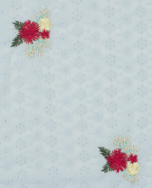 Batyst z Haftem Wzór 17 Błękitny