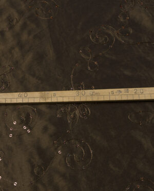 Tafta z haftem Wzór 2 Brązowy - skala