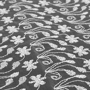 Gipiura Wzór Kwiaty Jasny Popiel Połysk - detal