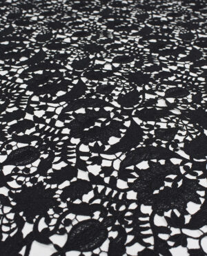 Gipiura Bawełniana Wzór 23 Czarny - detal