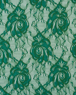 Koronka Elastyczna na tiulu Wzór 10 Szmaragdowy