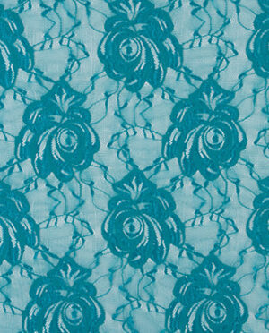 Koronka Elastyczna na tiulu Wzór 10 Turkusowy