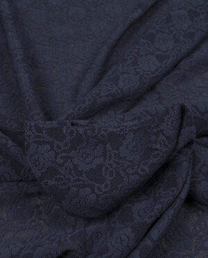 Koronka Elastyczna na tiulu Wzór 11 Niebieski - detal2