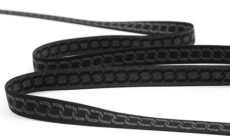 Taśma Gumowa Wzór 5 a Dwustronne Łańcuchy Grafit Lurex 2,5 cm
