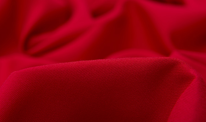 Wiskoza Sukienkowa Twill Czerwony - detal
