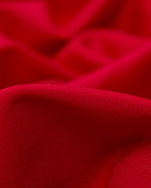 Wiskoza Ubraniowa Twill Czerwony - detal