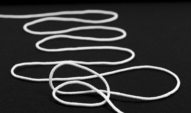Gumka Powlekana 1,5 mm Biały - detal