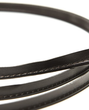 Lamówka Wypustka Eko Skóra Ciemny Brąz 10 mm - detal