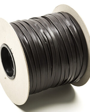 Lamówka Wypustka Eko Skóra Ciemny Brąz 10 mm