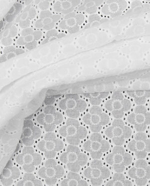 Batyst z Haftem Wzór 48 Biały - skala