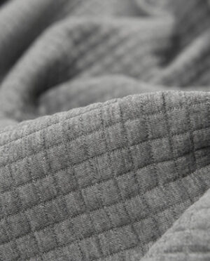 Dzianina Pikowana Wzór 11 Popiel Melanż - detal