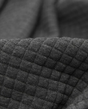 Dzianina Pikowana Wzór 11 Grafit Melanż