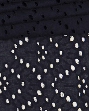 Batyst z Haftem Wzór 30 Granatowy (border obustronny) - skala