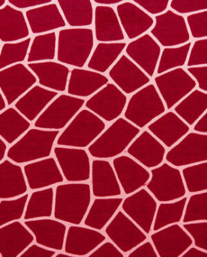 Dzianina Modal Wzór Ciemny Czerwony - pod światło