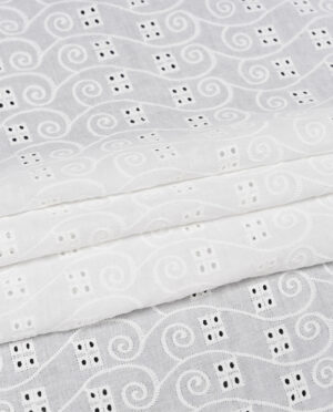 Batyst z Haftem Wzór 54 Biały