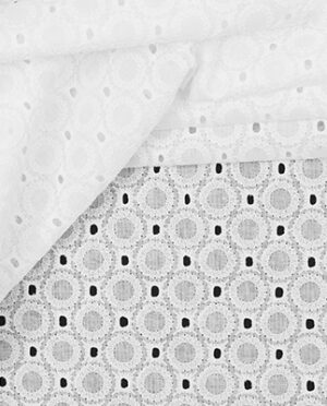 Batyst z Haftem Wzór 56 Biały