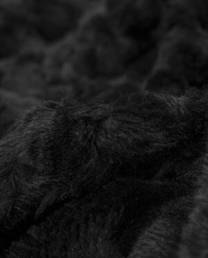 Futro Wzór 5 Czarny - krótki włos - detal