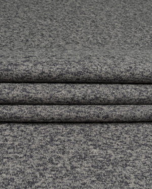 Dzianina Swetrowa Gruba Drapana Grafit Melanż