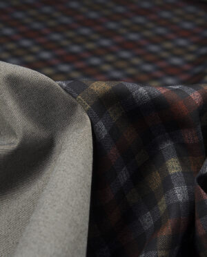 Morgan Jersey Wzór 3 b Bordowo Miodowa Krata - detal