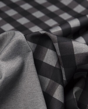 Morgan Jersey Wzór 4 Szara Krata - detal