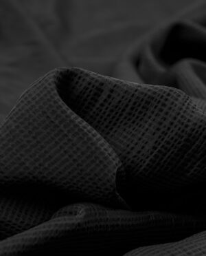 Żorżeta Kreszowana Czarny - detal