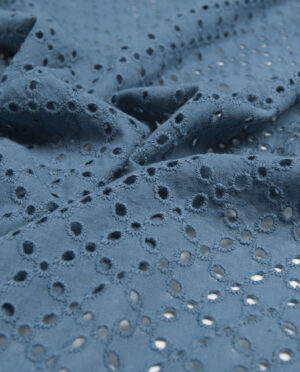 Batyst z Haftem Wzór 27 Niebieski - detal