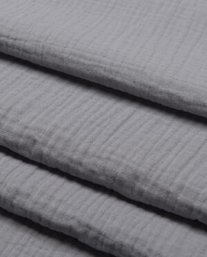 Muślin Double Gaze Ciemny Popiel - skala