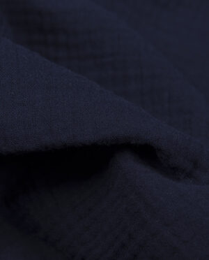 Muślin Double Gaze Granatowy - detal