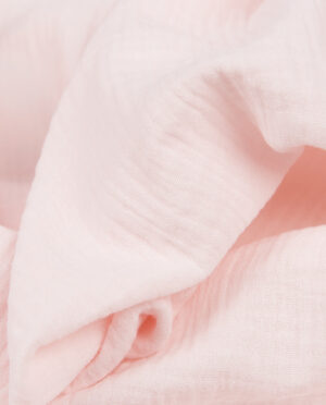 Muślin Double Gaze Pudrowy Róż - detal