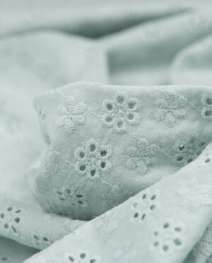 Batyst z Haftem Wzór 1 Jasny Miętowy - detal