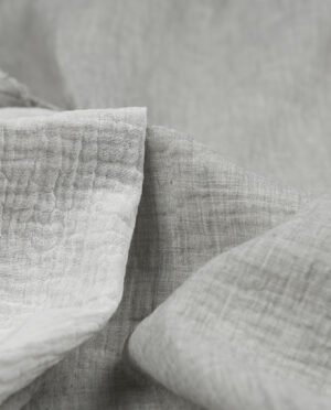 Muślin Double Gaze Jasny Popiel Melanż - detal