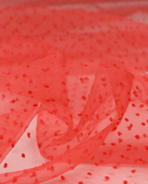 Organza Plumeti Czerwony - detal