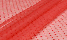 Organza Plumeti Czerwony - detal