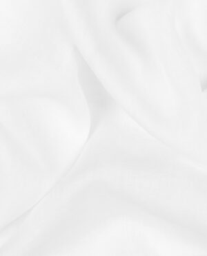 Len Miękki Sukienkowy Biały