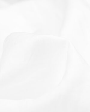 Len Miękki Sukienkowy Biały - detal