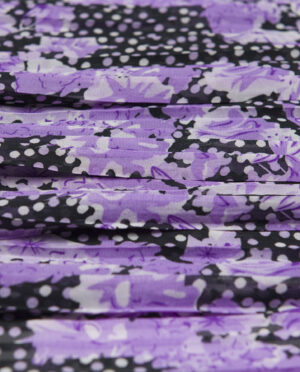 Szyfon Plisowany w Kwiaty - detal