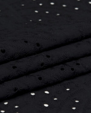 Batyst z Haftem Wzór 59 Czarny - detal