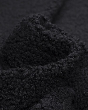 Dzianina Baranek Czarny - detal
