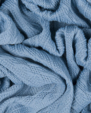 Dzianina Swetrowa Warkocz Błękitny