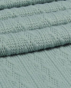 Dzianina Swetrowa Warkocz Jadeitowy - detal