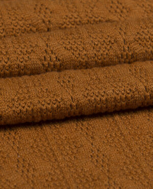 Dzianina Swetrowa Warkocz Jasny Brązowy - detal