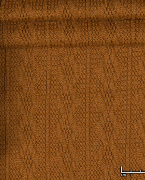 Dzianina Swetrowa Warkocz Jasny Brązowy - skala