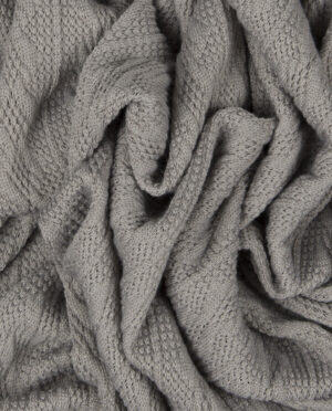 Dzianina Swetrowa Warkocz Jasny Popiel