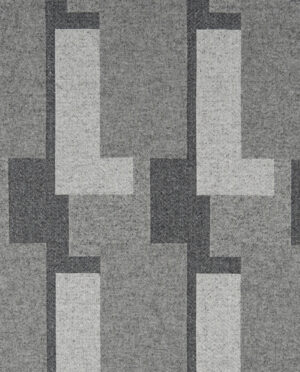 Gruba Dzianina Jesienna Szare Prostokąty